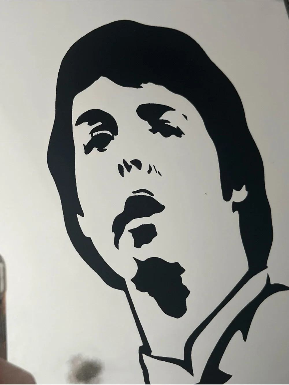 Vintage Black Silhouette Wall Mirror Paul McCarthy The Beatles Fab four